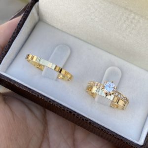 Alianças Rio de Janeiro 2 mm Com Anel Solitário Belly