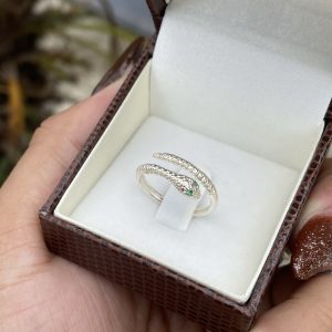 Anel Solitário De Falange Cobra