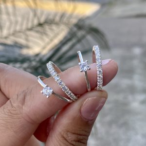 Alianças Jade 2 mm Casal Feminino