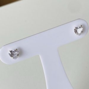 Brinco Coração Zircônia 6 mm